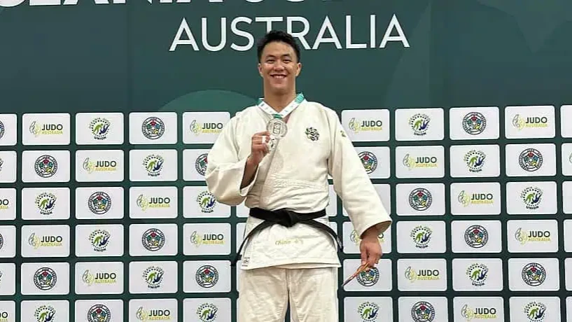 Davao City native Chino Sy Tancontian captures gold at the 2026 Perth International Open at the Gold Netball Centre in Western Australia. Supported by the Philippine Olympic Committee and Philippine Sports Commission, the judoka was also named Male Sports Hero of the Year in Davao City ahead of the 20th Asian Games in Aichi-Nagoya, Japan. (Photo courtesy of the Philippine Olympic Committee)
