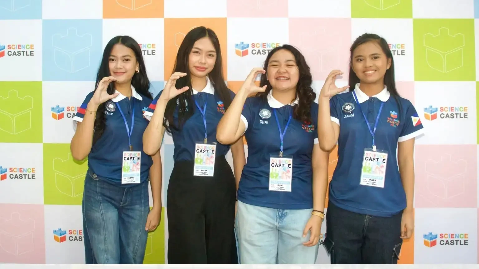 Central Mindanao University Laboratory High School (CMU LHS) students Febryl Jhem A. Caballero, Kyla Alana Bless T. Dargantes, Shairra Jean P. Betache, and Zahra Joie P. Perang represent Bukidnon, Philippines at Science Castle Asia 2026 in Universiti Sains Islam Malaysia. The team won Gold Tier and Ajinomoto partner awards for their antibacterial weed study targeting foodborne pathogens. (Photo courtesy of CMU Laboratory High School)