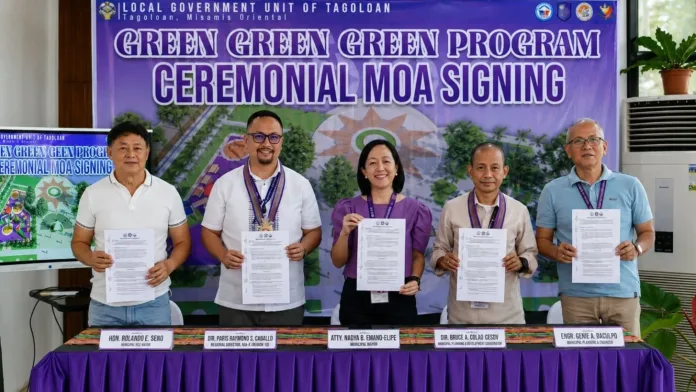 FUNDING AGREEMENT. DHSUD-10 and the Tagoloan local government sign a June 3, 2026 memorandum of agreement for the Local Government Support Fund–Green, Green, Green Program. The project is intended to add public green space for children and senior citizens—putting the focus on how the funding is ultimately delivered and used by the community. (Photo courtesy of DHSUD-10)