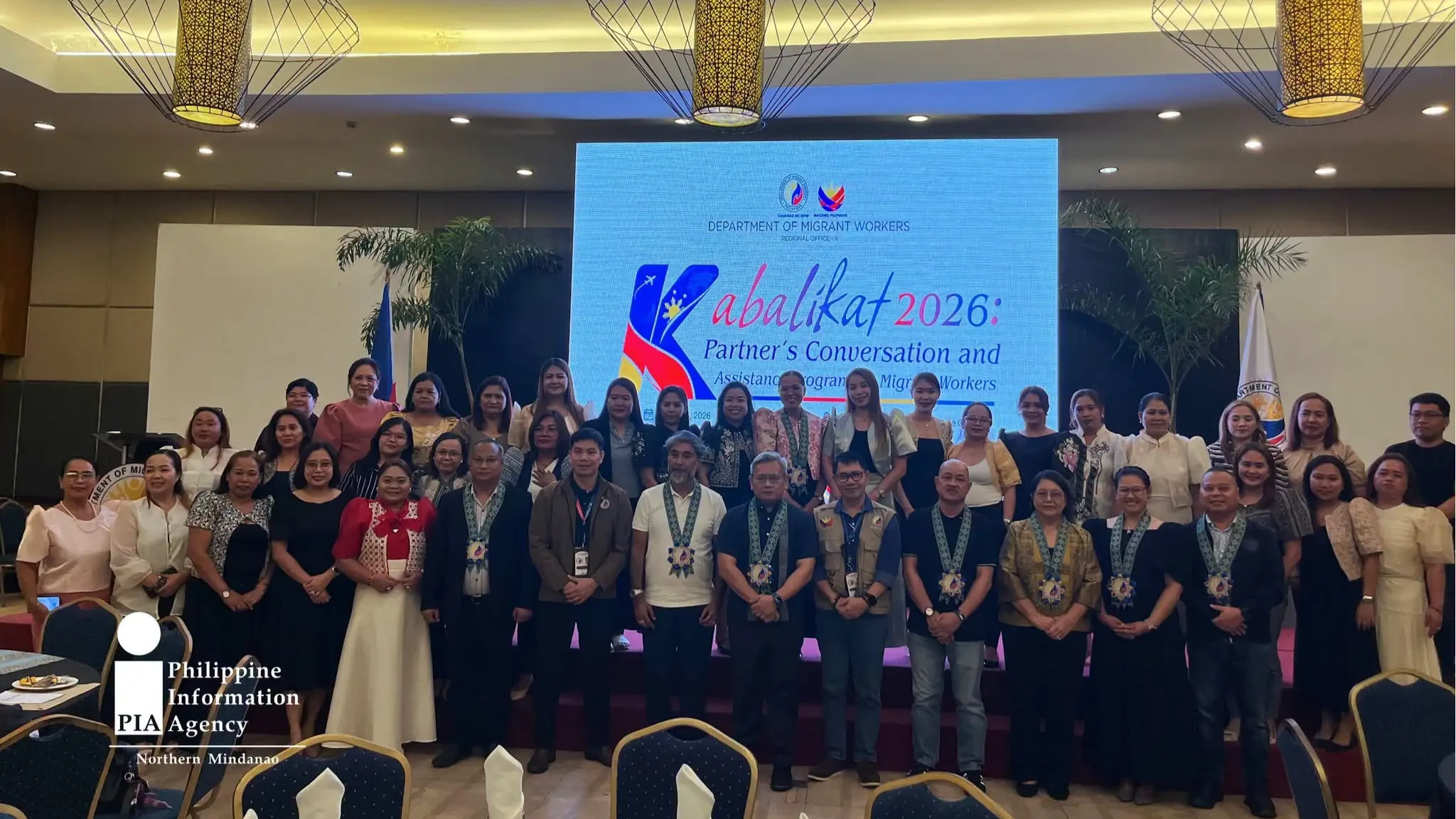 Department of Migrant Workers Region 10 (DMW-10) hosts KABALIKAT 2026 in Cagayan de Oro City. Led by Regional Director Emmanuel Toledo, the event focused on enforcement against illegal recruiters in Northern Mindanao and presented livelihood financial grants for returning OFWs. (Photo courtesy of PIA-10)
