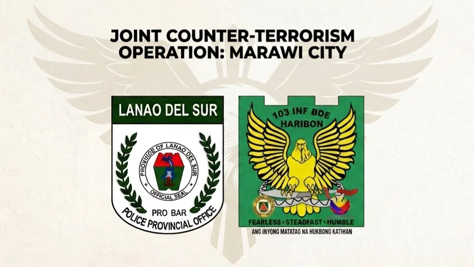 The official seals of the Lanao del Sur Police Provincial Office and the Philippine Army’s 103rd Infantry (Haribon) Brigade, the operating units behind a joint operation in Barangay Tampilong, Marawi City, on Aug. 29. Photo: Courtesy of Lanao del Sur PPO / 103rd Infantry Brigade, PA