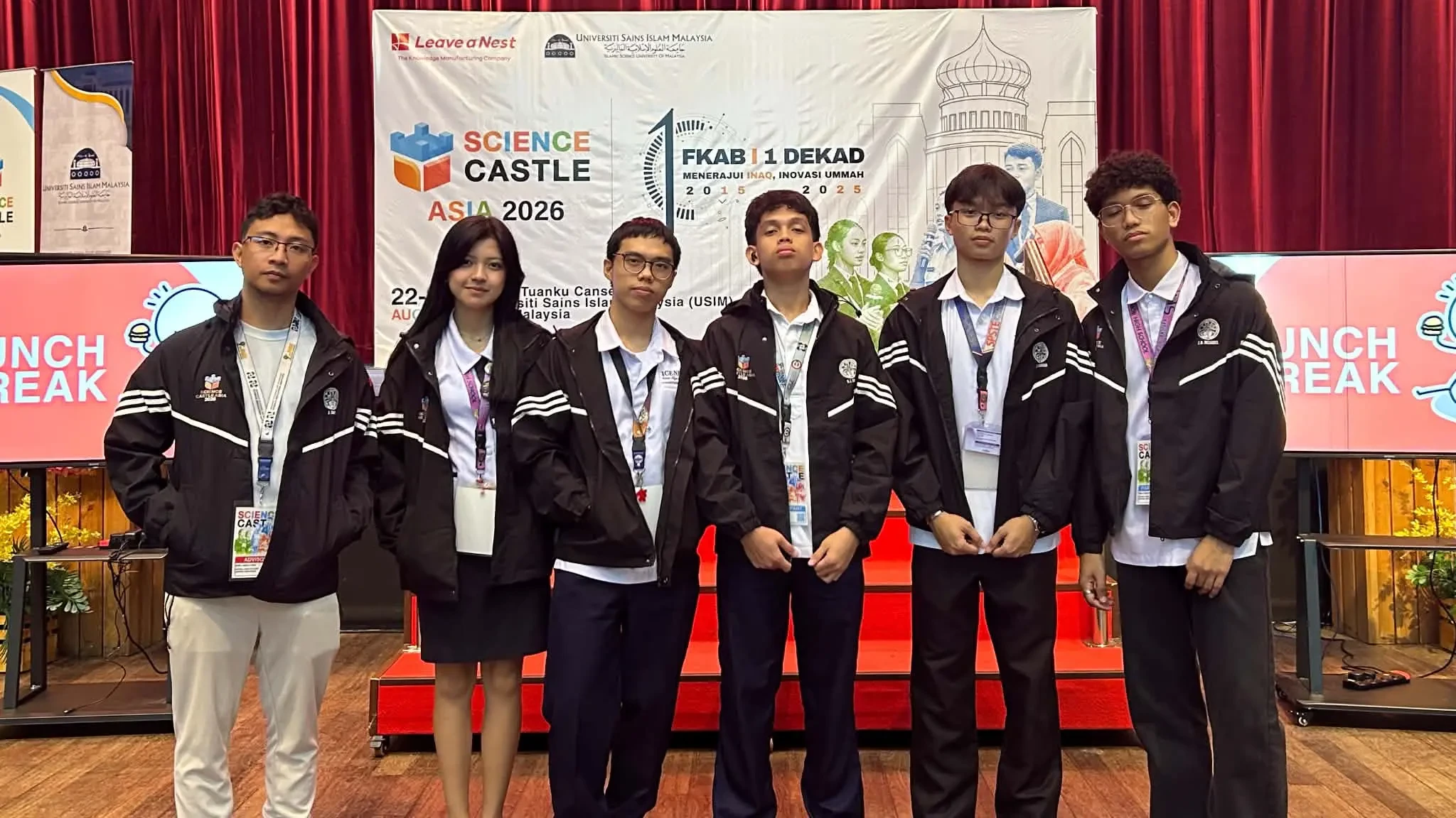 Iligan City East National High School student researchers compete at Science Castle Asia 2026 hosted at Universiti Sains Islam Malaysia. Guided by coach Jumari S. Sapio and supported by DOST’s iMake WeMake program and MSU-IIT, the team designed PAGTULTOL, an offline health tracker tested in Barangays Sta. Filomena, Tibanga, Bagong Silang, and Sto. Rosario in Iligan City. (Photo supplied)