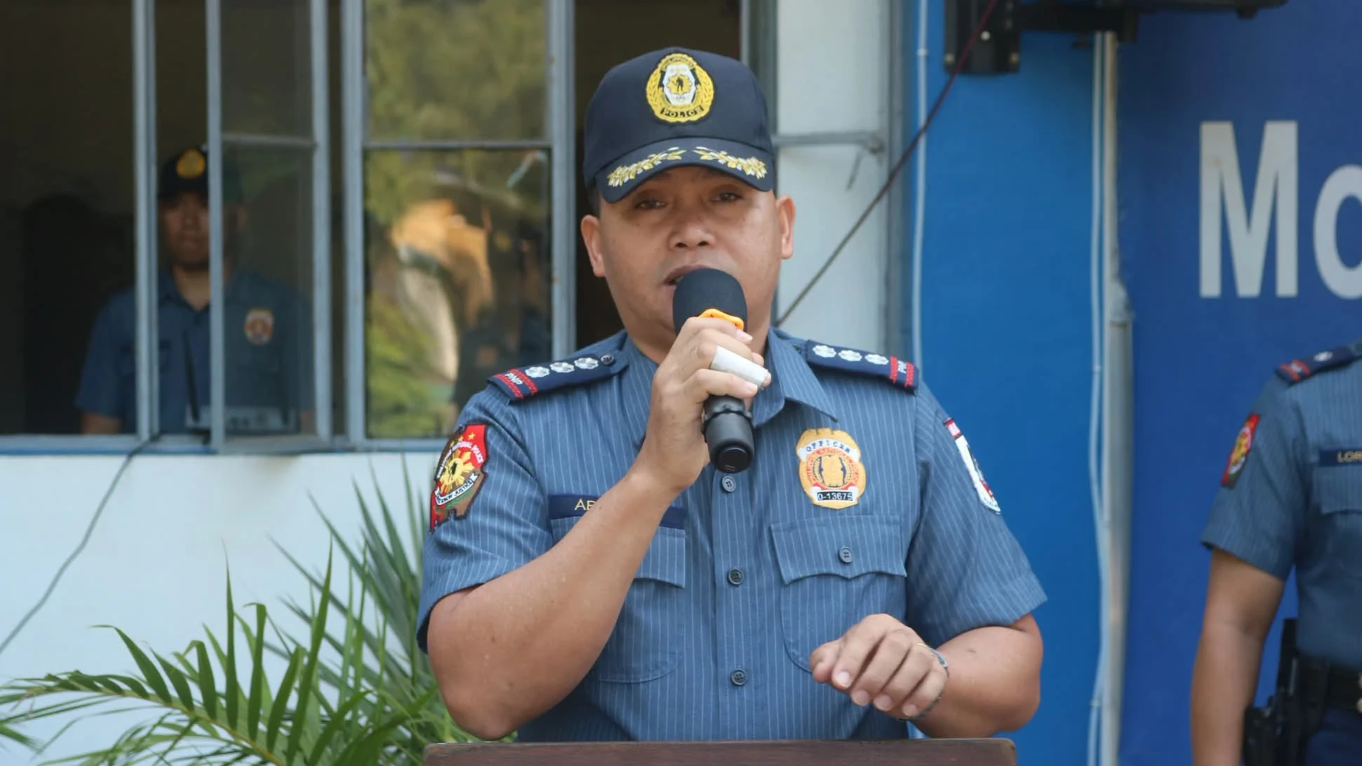 ACCOUNTABILITY PROMISED: Misamis Oriental Police Provincial Office (MORPPO) Provincial Director PCOL Al M. Abanales speaks at a press briefing addressing the arrest of a local police officer accused of violating Republic Act 8353 (Anti-Rape Law of 1997) against a minor. Abanales ordered a thorough, impartial investigation, assuring the public that no preferential treatment will be given and that the uniform does not place anyone above the law. (Photo supplied)