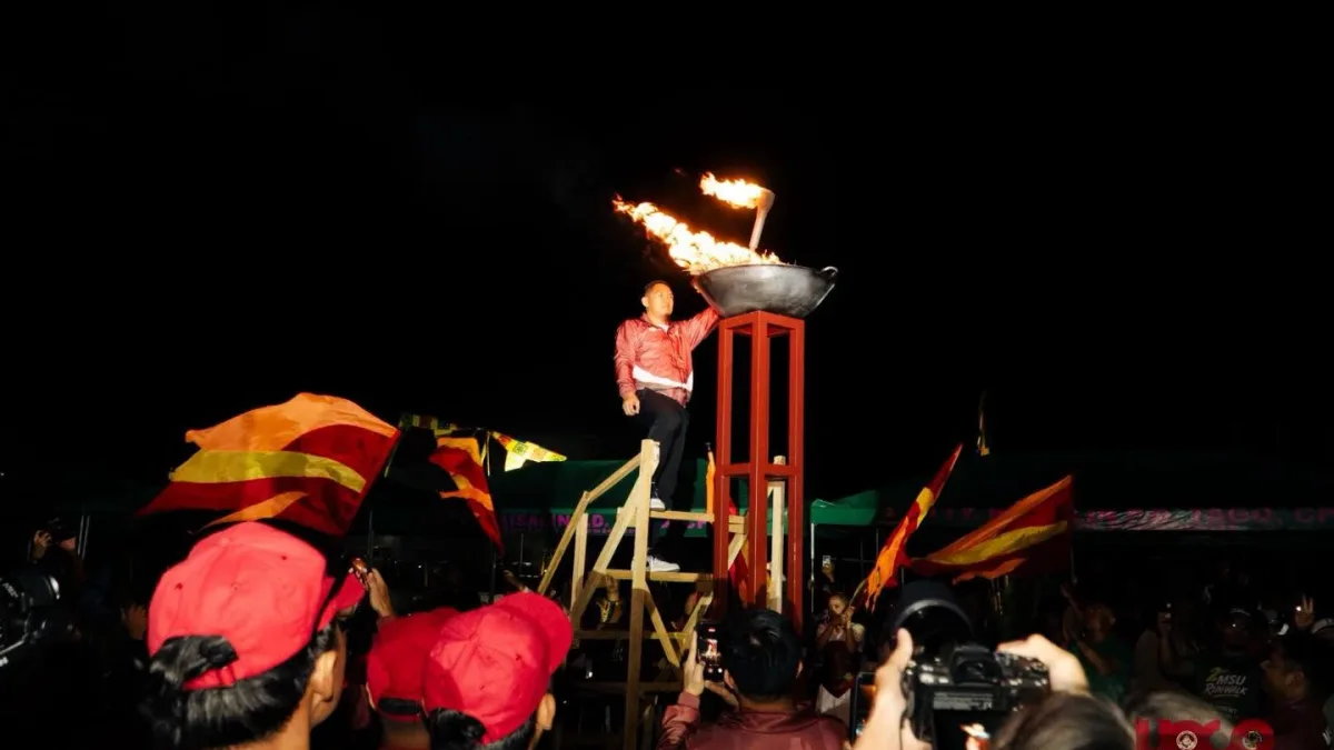 LIGHTING OF THE FLAME. Delegates gathered at the MSU-Main Campus Oval Grounds as the ceremonial lighting of the urn marked the official opening of the MSUSAA Unity Games 2026. Athletes across the MSU System unite in camaraderie and competition to kick off this season's games. Photo Courtesy of MSU opens 2026 Unity Games, marks 65th anniversary in Marawi