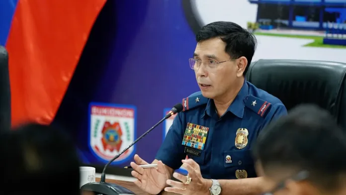 PRO-10 Director PBGEN Nestor C. Babagay Jr. outlines legal and administrative actions against two officers involved in the Sitio Lumboy shooting in Barangay Indahag, Cagayan de Oro City. (Photo courtesy of Police Regional Office 10)