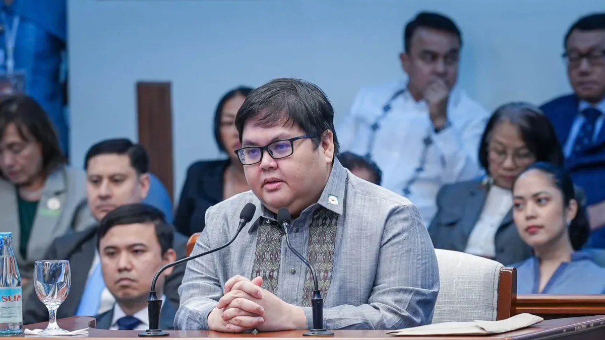 Anti-Money Laundering Council (AMLC) Secretariat Executive Director Ronel Buenaventura testifies at the witness stand during the Senate impeachment trial proceedings.
